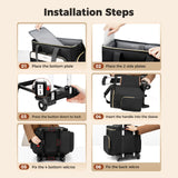 Ytonet Rolling Teacher Bag with Insulated Lunch Carrier, 15.6" Rolling Laptop Bag Women with Detachable Dolly, Large Roller Briefcase for Women Roller Tote Bags for Teacher Work Office Nurse Craft