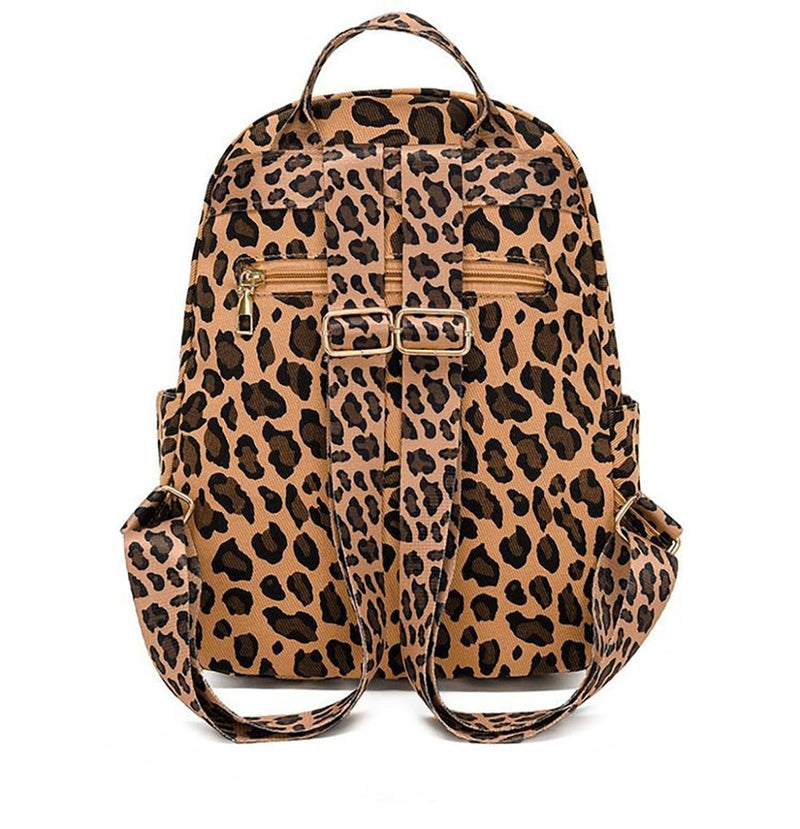 YUNZLAN Ladies Cheetah Print Backpack for Travel School Small Daypacks Leopard Shoulder Bag Purse for Women Girls - Brown Cheetah