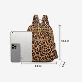 YUNZLAN Ladies Cheetah Print Backpack for Travel School Small Daypacks Leopard Shoulder Bag Purse for Women Girls - Brown Cheetah