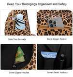 YUNZLAN Ladies Cheetah Print Backpack for Travel School Small Daypacks Leopard Shoulder Bag Purse for Women Girls - Brown Cheetah
