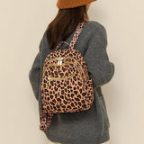 YUNZLAN Ladies Cheetah Print Backpack for Travel School Small Daypacks Leopard Shoulder Bag Purse for Women Girls - Brown Cheetah