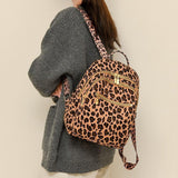 YUNZLAN Ladies Cheetah Print Backpack for Travel School Small Daypacks Leopard Shoulder Bag Purse for Women Girls - Brown Cheetah