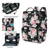 Yusudan Floral Laptop Backpack for Women Men, 15.6 inch College School Backpacks Bookbag for Work/School/Travel/Business (Flower)