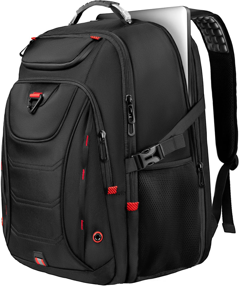 Z - MGKISS 55L Extra Large Travel Backpack, 18.4 Inch Laptop Backpack for Men, Water Resistant, TSA Flight Approved, Business Work Bag with USB Charging Port, Black