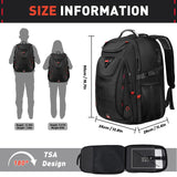 Z - MGKISS 55L Extra Large Travel Backpack, 18.4 Inch Laptop Backpack for Men, Water Resistant, TSA Flight Approved, Business Work Bag with USB Charging Port, Black
