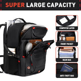Z - MGKISS 55L Extra Large Travel Backpack, 18.4 Inch Laptop Backpack for Men, Water Resistant, TSA Flight Approved, Business Work Bag with USB Charging Port, Black