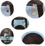 ZaneSun Cat Carrier,Soft - Sided Pet Travel Carrier for Cats,Dogs Puppy Comfort Portable Foldable Pet Bag Airline Approved (Small Blue)
