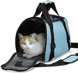 ZaneSun Cat Carrier,Soft - Sided Pet Travel Carrier for Cats,Dogs Puppy Comfort Portable Foldable Pet Bag Airline Approved (Small Blue)