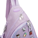 ZAROXOXS Mens Womens Oxford Ita Bag Pin Display Chest Pack Single Shoulder Bag Sport Backpack Packs Hiking Daypack