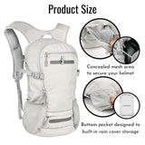 Zavothy 20L Hiking Backpack Daypack, Lightweight Hydration Pack with Free 3L Water Bladder, Rain Cover & Helmet Holder for Men & Women, Outdoor Climbing Cycling Backpack Gray