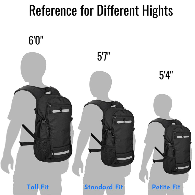 Zavothy 20L Hiking Backpack Daypack, Lightweight Hydration Pack with Free 3L Water Bladder, Rain Cover & Helmet Holder for Men & Women, Outdoor Climbing Cycling Backpack Gray