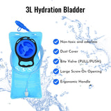 Zavothy 20L Hiking Backpack Daypack, Lightweight Hydration Pack with Free 3L Water Bladder, Rain Cover & Helmet Holder for Men & Women, Outdoor Climbing Cycling Backpack Gray