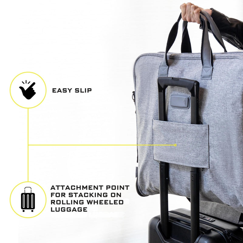 ZEGUR Premium Suit Garment Bag Carry On - Hangs 4 Suits - Travel & Business with Shoulder Strap and Laptop Compartment