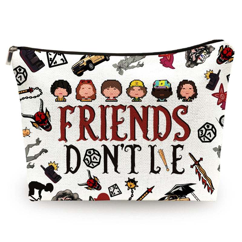 Zengzetong lnfinite Friends TV Show Merchandise Makeup Bag Friends Don't Lie Friendship Merch Gifts for Women Fans Sisters Graduations Valentine Birthdays