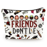 Zengzetong lnfinite Friends TV Show Merchandise Makeup Bag Friends Don't Lie Friendship Merch Gifts for Women Fans Sisters Graduations Valentine Birthdays