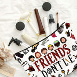Zengzetong lnfinite Friends TV Show Merchandise Makeup Bag Friends Don't Lie Friendship Merch Gifts for Women Fans Sisters Graduations Valentine Birthdays
