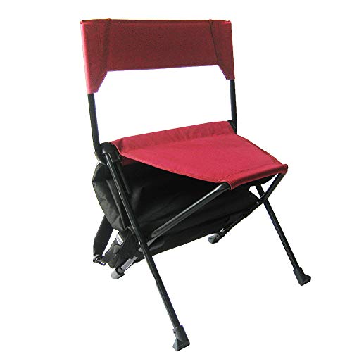 Zenree Portable Durable Folding Backpack Chair, Red - Perfect for Camping, Sporting Events, Campfires, Hiking, and Outdoor Recreation, | Backpacks4Less