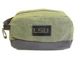 ZEP - PRO NCAA Collegiate LSU Tigers Waxed Canvas Toiletry Dopp Bag