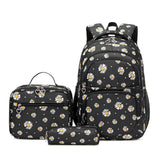 ZHANAO Daisy Backpack for Girls,Bookbag with Lunch Box Kids School Bag Set 3pcs Flower Backpack Set School Daypack Teens Girls