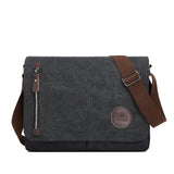 ZHIERNA Canvas Satchel Messenger Bag for Men Women, Vintage Shoulder Crossbody 13.3
