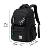 ZHIERNA School Backpack for Boys Middle School Elementary Bookbags for Teens Boys, Waterproof Lightweight Casual Daypack(Black)