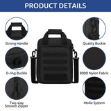 ZHIERNA Tactical Messenger Bag, Tactical Briefcase for Men Tactical Laptop Bag Heavy Duty MOLLE Shoulder Pack Handbag for Men(Black)