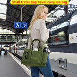 ZHMO Canvas Tote Bag for Women With Compartments and Zipper,Women's Bags Crossbody Bags Work Laptop Tote Bag Large Satchels Handbag Tote Purse Everyday Shoulder Bag for Travel Nurse Teacher Church