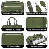 ZHMO Canvas Tote Bag for Women With Compartments and Zipper,Women's Bags Crossbody Bags Work Laptop Tote Bag Large Satchels Handbag Tote Purse Everyday Shoulder Bag for Travel Nurse Teacher Church