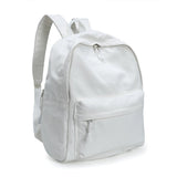 Zicac DIY Canvas Backpack, Classic Basic Daypack, Lightweight Casual Travel Daypack Satchel Backpack Unisex (White)