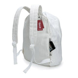 Zicac DIY Canvas Backpack, Classic Basic Daypack, Lightweight Casual Travel Daypack Satchel Backpack Unisex (White)