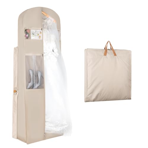 Zilink 72" Wedding Dress Garment Bag Dress Bags for Gowns Bridal Garment Bag for Long Dresses with 12”Gusseted and Accessory Pockets | Backpacks4Less