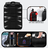 ZINZ Slim & Expandable Laptop Backpack 15.6 Inch, Computer Rucksack Water Resistant Bag, Anti - Theft Travel Daypack for Men and Women - Black&Red