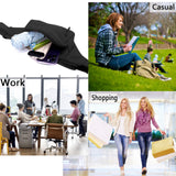 ZMD Small Hip Pack for Men & Women, Crossbody Belt Fanny Pack Sports Hiking Waist Bag Fits All Phones with 3 - Zipper Pockets, Hip Bum Bag for Casual Workout Outdoors Running Walking Traveling, Black