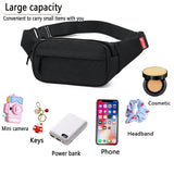 ZMD Small Hip Pack for Men & Women, Crossbody Belt Fanny Pack Sports Hiking Waist Bag Fits All Phones with 3 - Zipper Pockets, Hip Bum Bag for Casual Workout Outdoors Running Walking Traveling, Black
