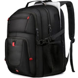 ZMMMA 50L Travel Backpack, 17 inch Quality Laptop Backpack for Men, Durability Extra Large Storage space Sturdy TSA Friendly with Port College School Rucksack Bag Gifts for Him Men Women, Black