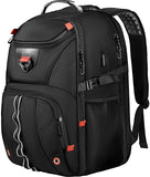 ZMMMA Extra Large Travel Laptop Backpack,18.4 inch XXXL Gaming Backpack, TSA Friendly College Daypack Big Capacity Heavy Duty Business Suitcase Daypack Bag Port for Men/Women-Black