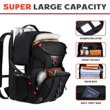 ZMMMA Extra Large Travel Laptop Backpack,18.4 inch XXXL Gaming Backpack, TSA Friendly College Daypack Big Capacity Heavy Duty Business Suitcase Daypack Bag Port for Men/Women - Black