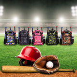 ZOEA Baseball Bat Bag Backpack, T - Ball & Softball Equipment & Gear for Youth, Large Capacity Holds 2 Bats, Helmet, Gloves, Cleats, Helmet Holder and Includes Fence Hook (Green)
