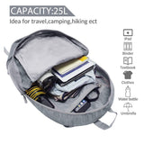 ZOMAKE 25L Ultra Lightweight Packable Backpack, Foldable Hiking Backpacks Water Resistant Small Folding Daypack for Travel(Medium Grey)