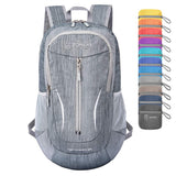 ZOMAKE 25L Ultra Lightweight Packable Backpack, Foldable Hiking Backpacks Water Resistant Small Folding Daypack for Travel(Medium Grey)