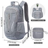 ZOMAKE 25L Ultra Lightweight Packable Backpack, Foldable Hiking Backpacks Water Resistant Small Folding Daypack for Travel(Medium Grey)