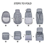 ZOMAKE 25L Ultra Lightweight Packable Backpack, Foldable Hiking Backpacks Water Resistant Small Folding Daypack for Travel(Medium Grey)