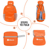 ZOMAKE Lightweight Packable Backpack 20L, Foldable Backpacks Small Daypack for Hiking Water Resistant Day Bag for Travel(Orange)