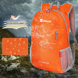 ZOMAKE Lightweight Packable Backpack 20L, Foldable Backpacks Small Daypack for Hiking Water Resistant Day Bag for Travel(Orange)
