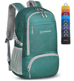 ZOMAKE Lightweight Packable Backpack 30L, Foldable Hiking Backpacks Water Resistant Compact Folding Daypack for Travel(Dark Green)