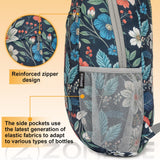 ZOMAKE Lightweight Packable Backpack,Foldable Backpacks Small Daypack for Hiking Water Resistant Day Bag for Travel(Navy blue,Floral pattern)