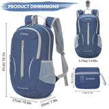 ZOMAKE Ultra Lightweight Packable Backpack 25L - Foldable Hiking Backpacks Water Resistant Small Folding Daypack for Travel(Navy Blue)