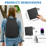 ZOMFELT Hiking Backpack for Women Men, 15L Lightweight Packable Backpack for Trip, Water Resistant Small Travel Backpacks, Foldable daypack for Hiking, Walking, Cycling, Camping, Black