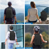 ZOMFELT Hiking Backpack for Women Men, 15L Lightweight Packable Backpack for Trip, Water Resistant Small Travel Backpacks, Foldable daypack for Hiking, Walking, Cycling, Camping, Black