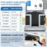 ZOMFELT Travel Backpack for Women Men, 45L Carry On Backpack Luggage 22x14x9 Airline Approved, TSA 15.6inch Laptop Backpack Personal Item Travel Bag, Water Resistant Mochila For Business Work, Black